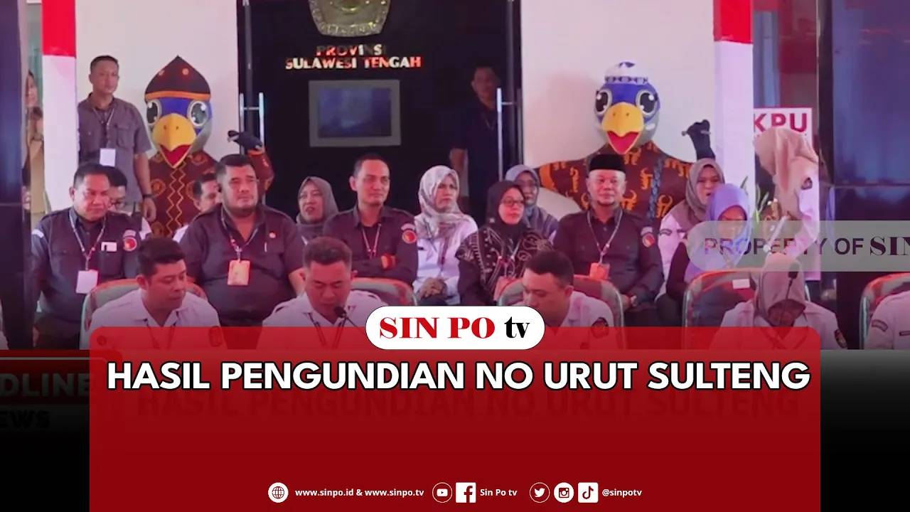Hasil Pengundian No Urut Sulteng