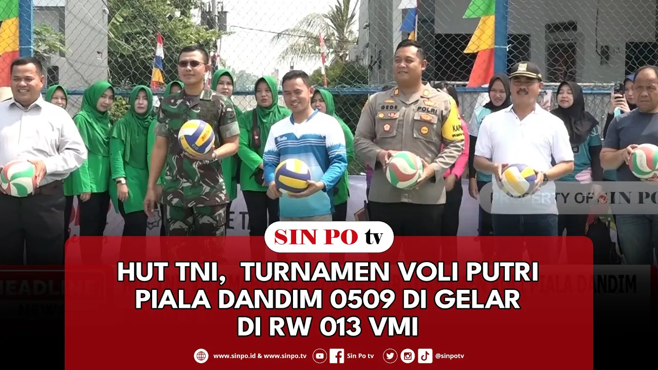 HUT TNI, Turnamen Voli Putri Piala Dandim 0509 Di Gelar Di Rw 013 VMI