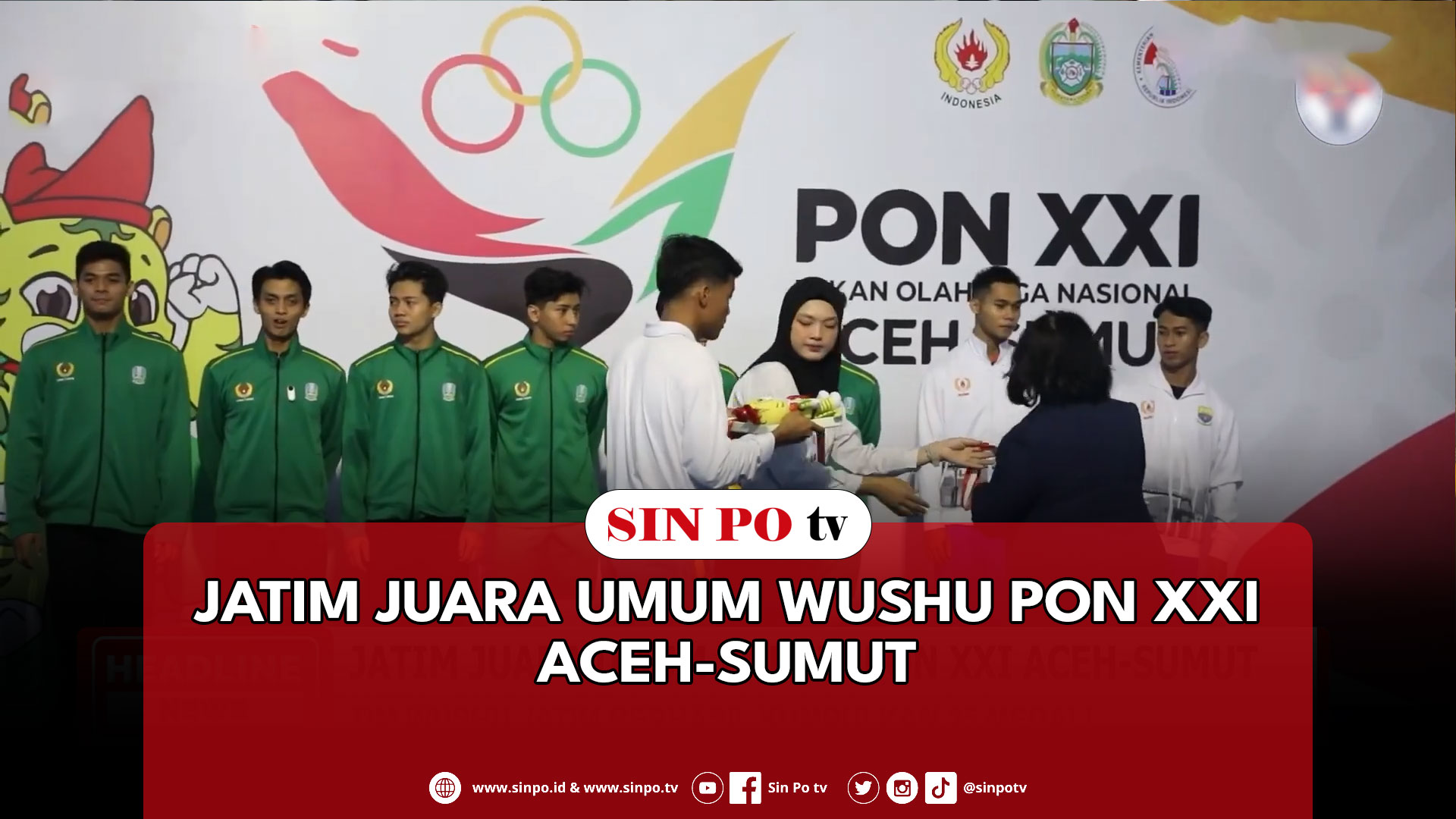 Jatim Juara Umum Wushu PON XXI Aceh-Sumut