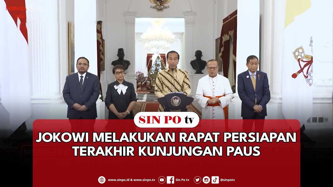 Jokowi Melakukan Rapat Persiapan Terakhir Kunjungan Paus