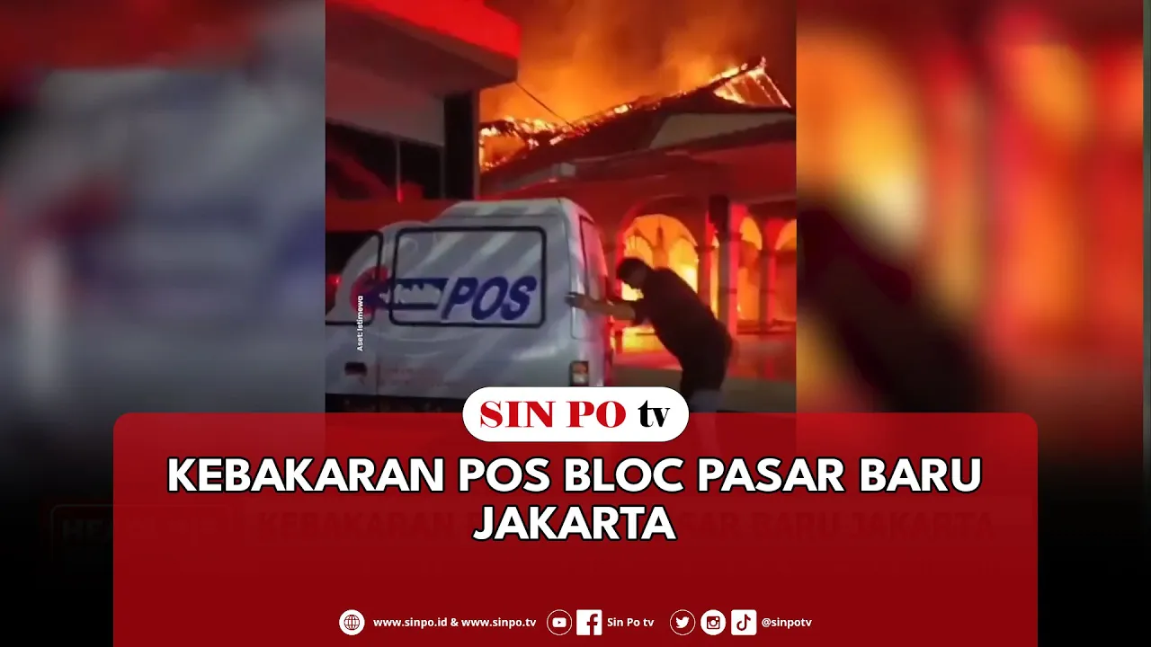 Kebakaran Pos Bloc Pasar Baru Jakarta