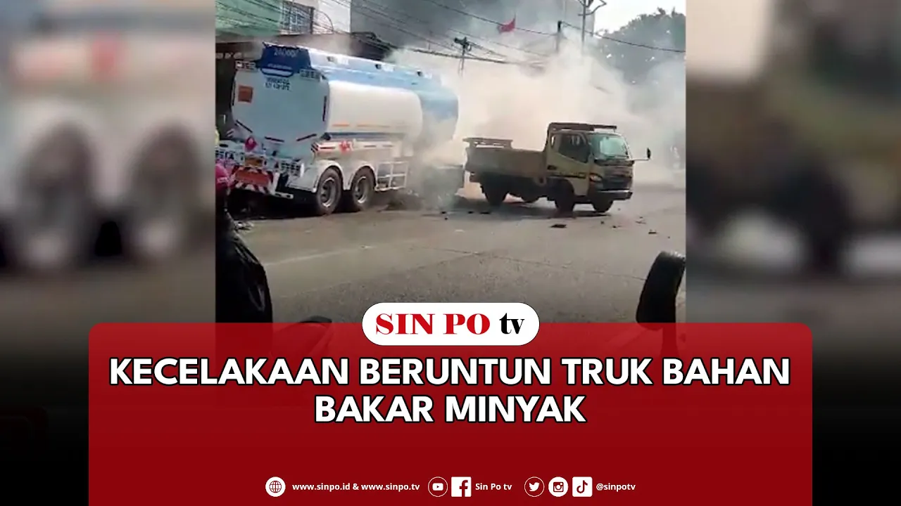 Kecelakaan Beruntun Truk Bahan Bakar Minyak