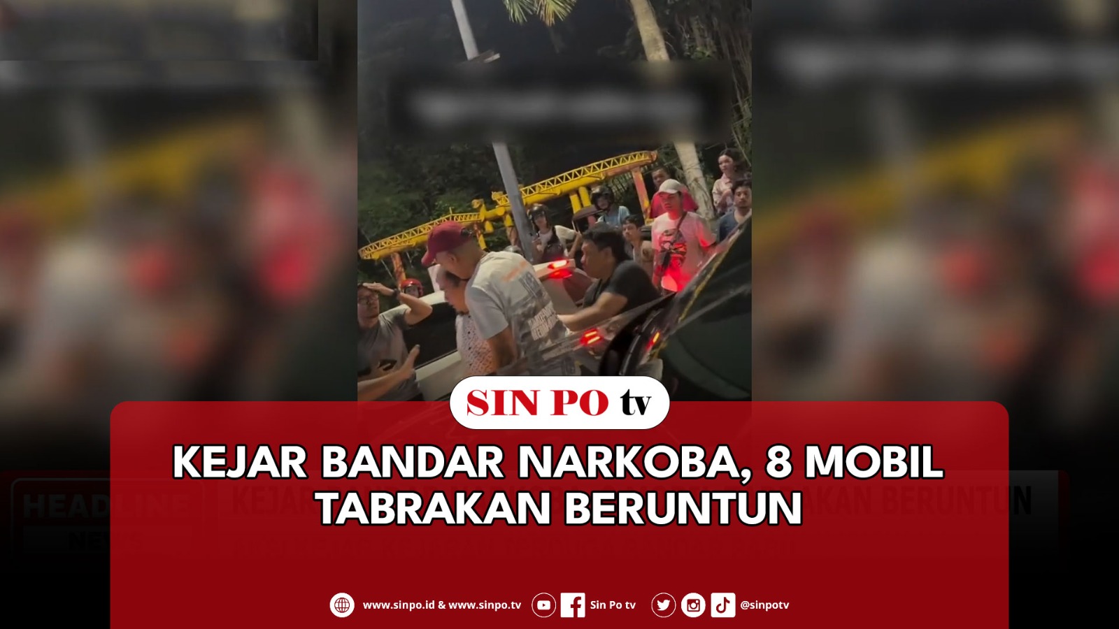 Kejar Bandar Narkoba, 8 Mobil Tabrakan Beruntun