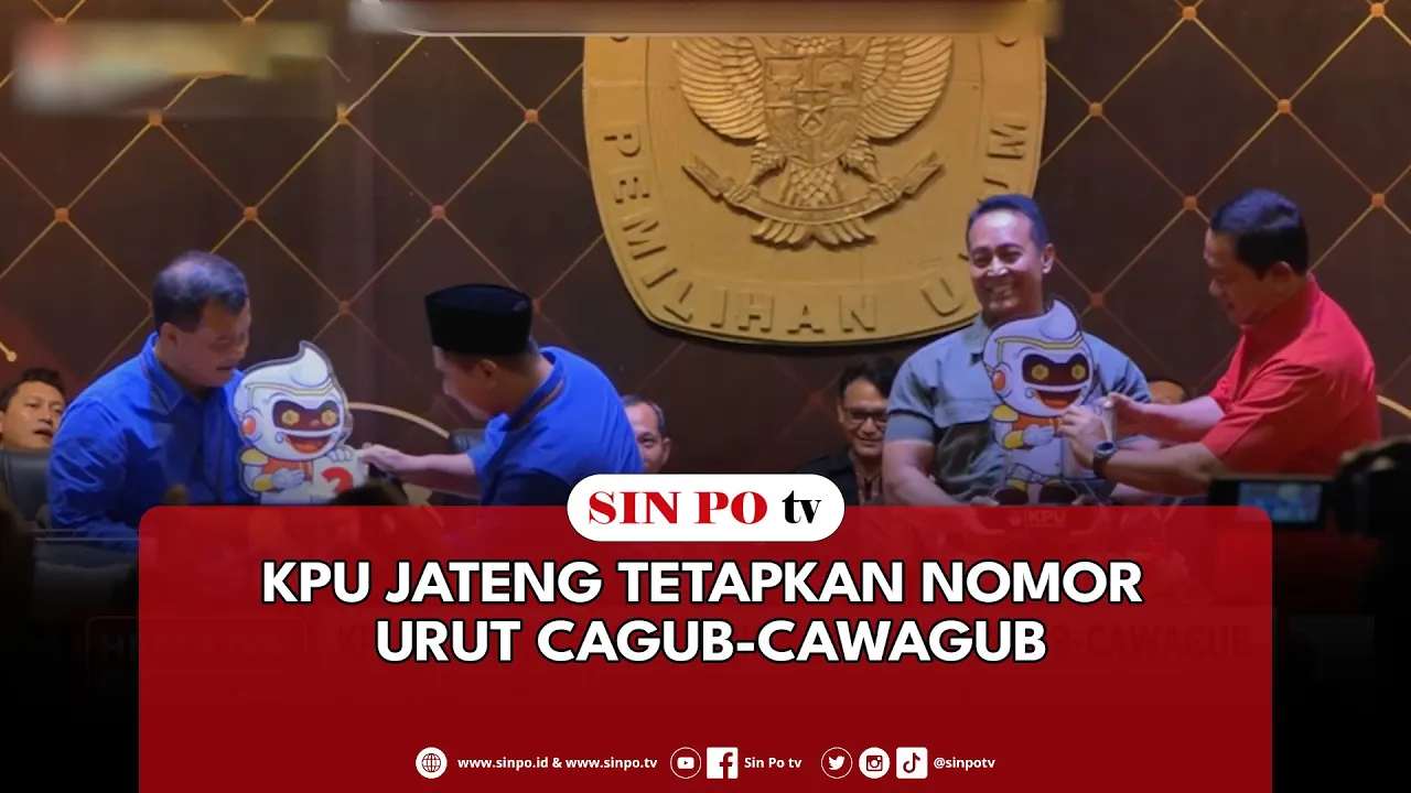 KPU Jateng Tetapkan  Nomor Urut Cagub-Cawagub