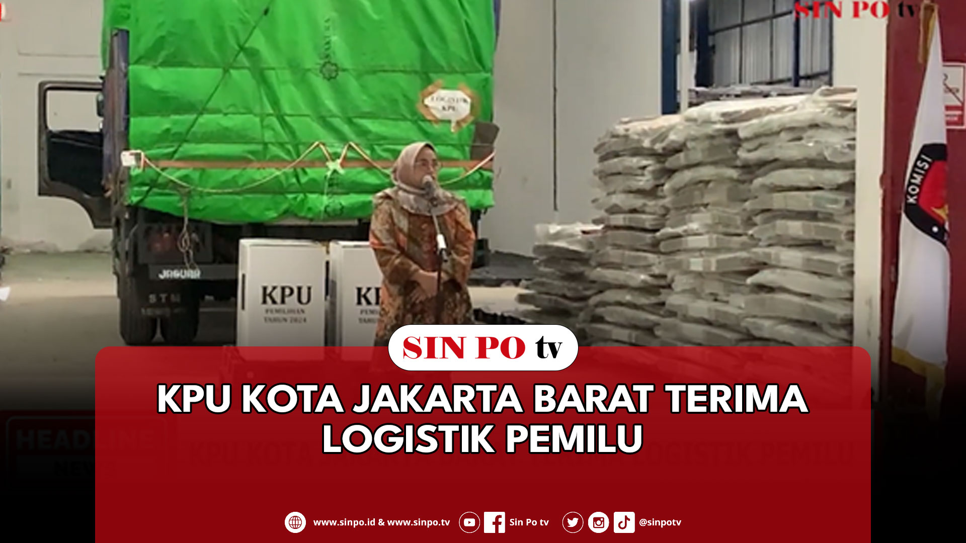 KPU Kota Jakarta Barat Terima Logistik Pemilu