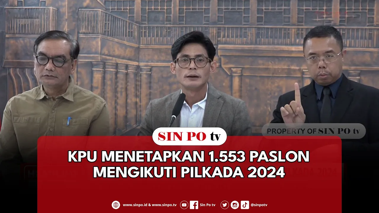 KPU Menetapkan 1.553 Paslon Mengikuti Pilkada 2024