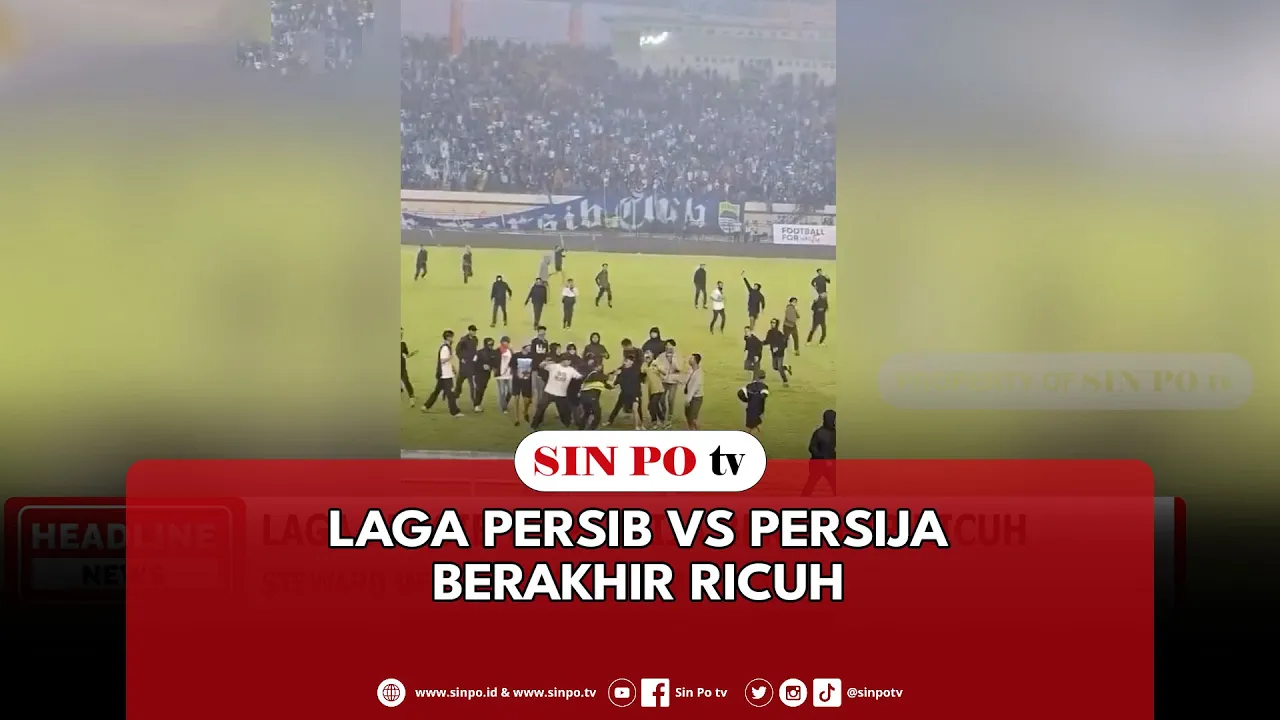 Laga Persib VS Persija Berakhir Ricuh