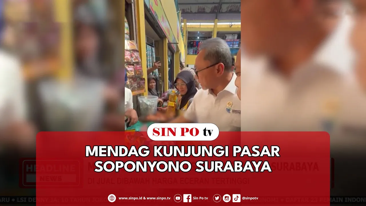 Mendag Kunjungi Pasar Soponyono Surabaya