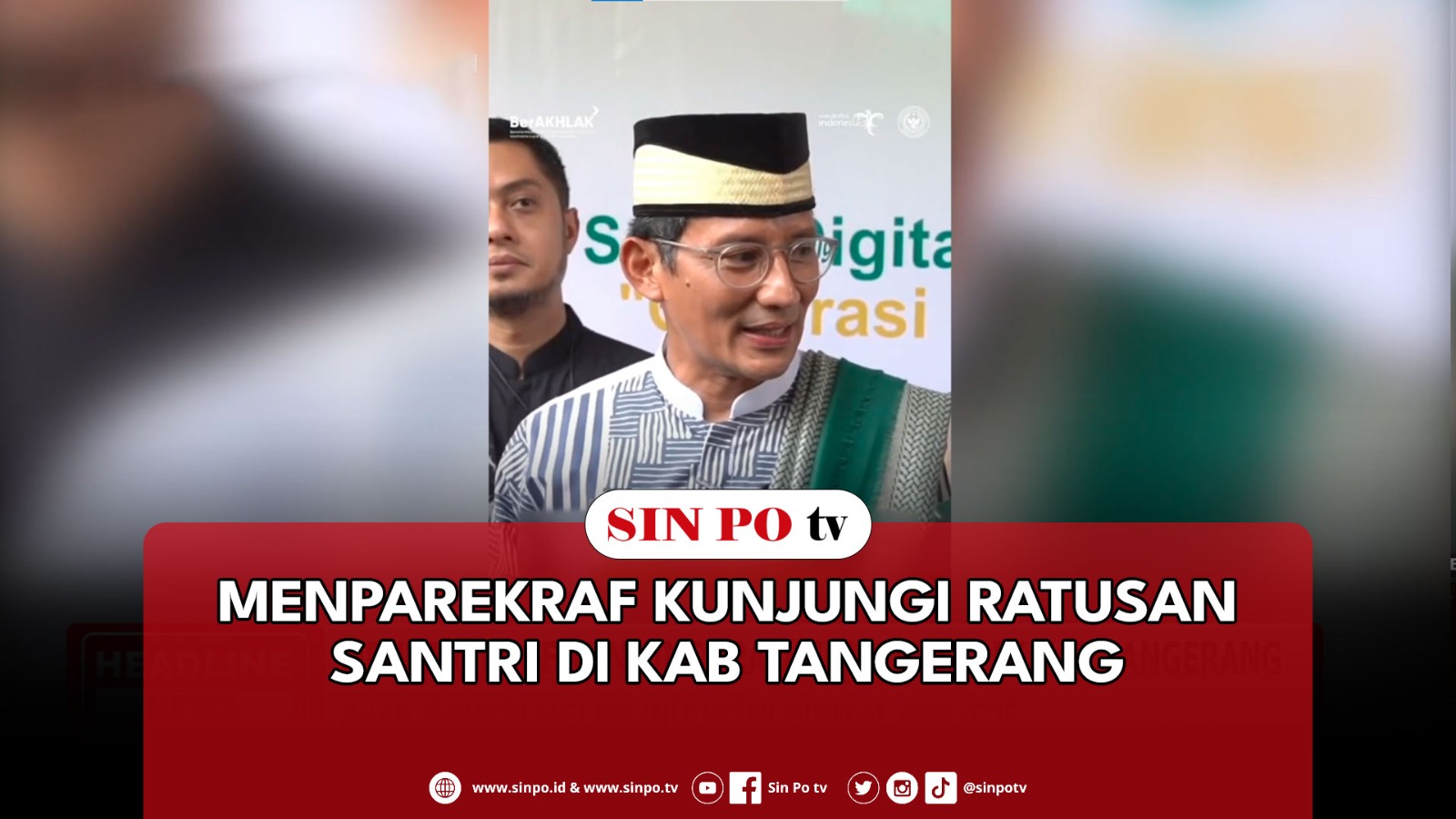 Menparekraf Kunjungi Ratusan Santri Di Kab Tangerang