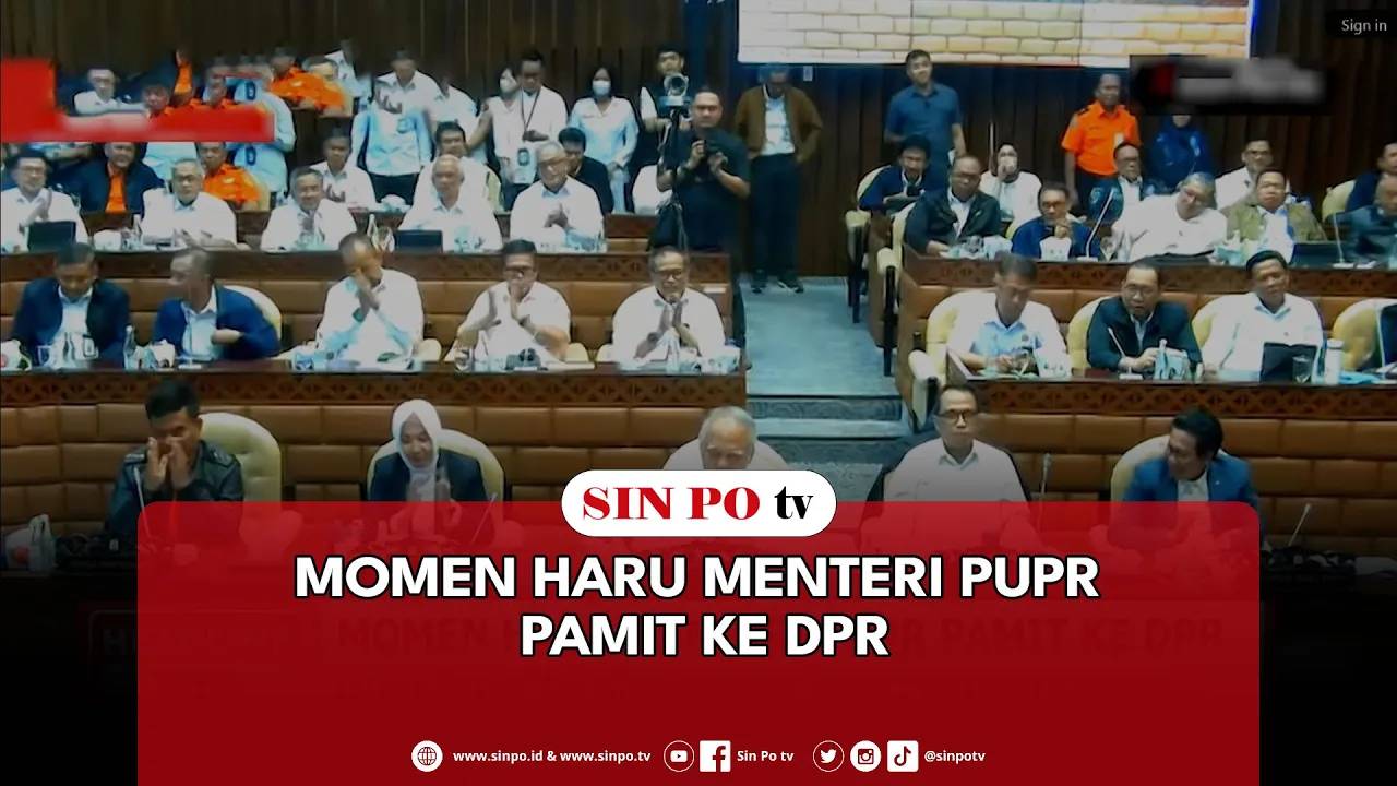 Momen Haru Menteri PUPR Pamit Ke DPR