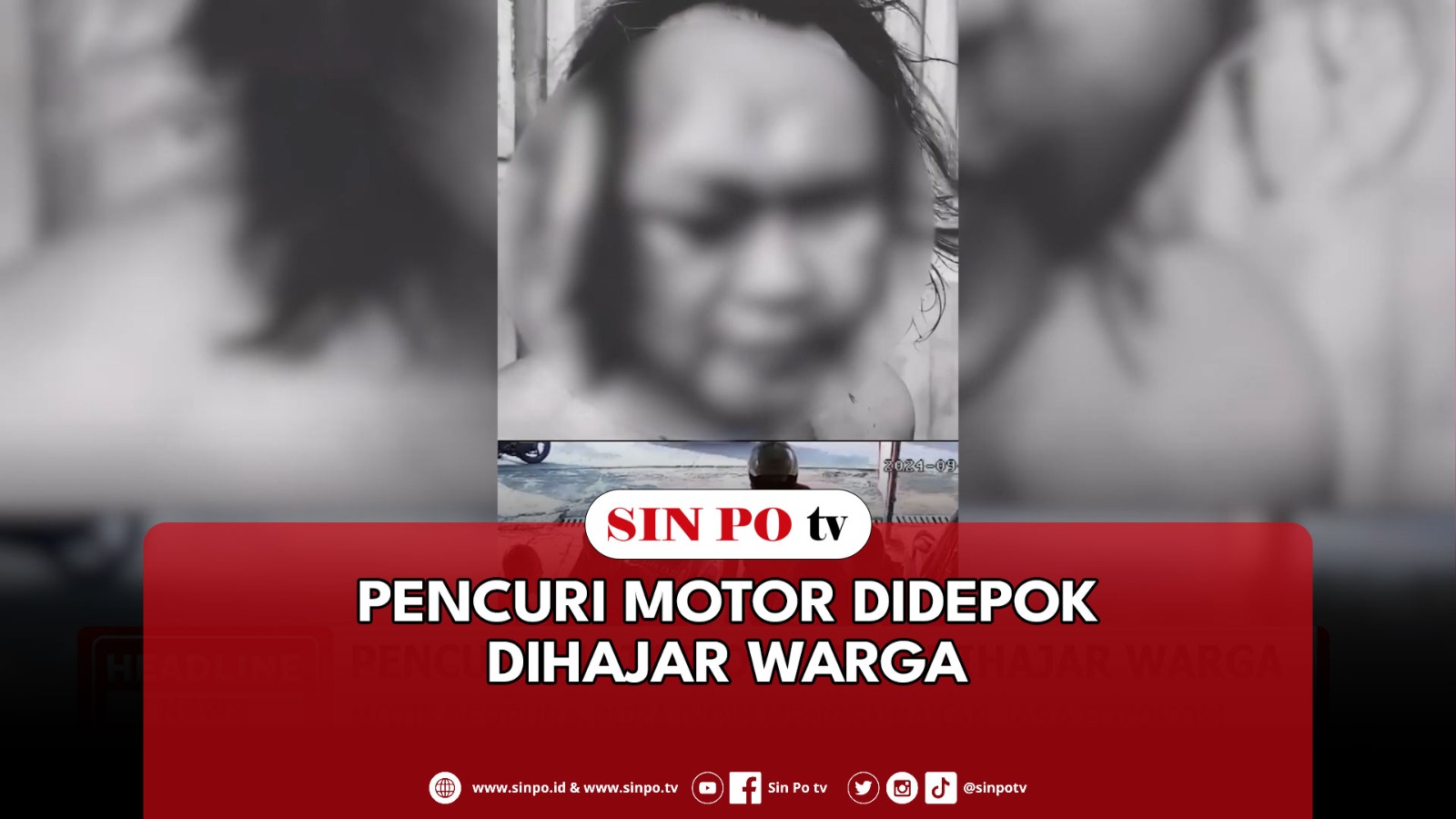 Pencuri Motor Didepok Dihajar Warga