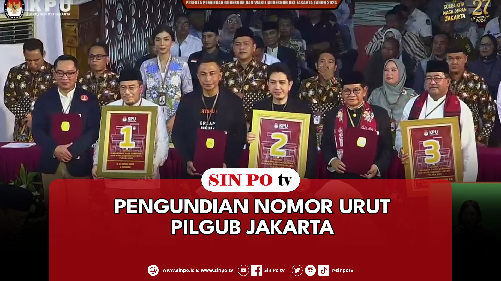 Pengundian Nomor Urut Pilgub Jakarta