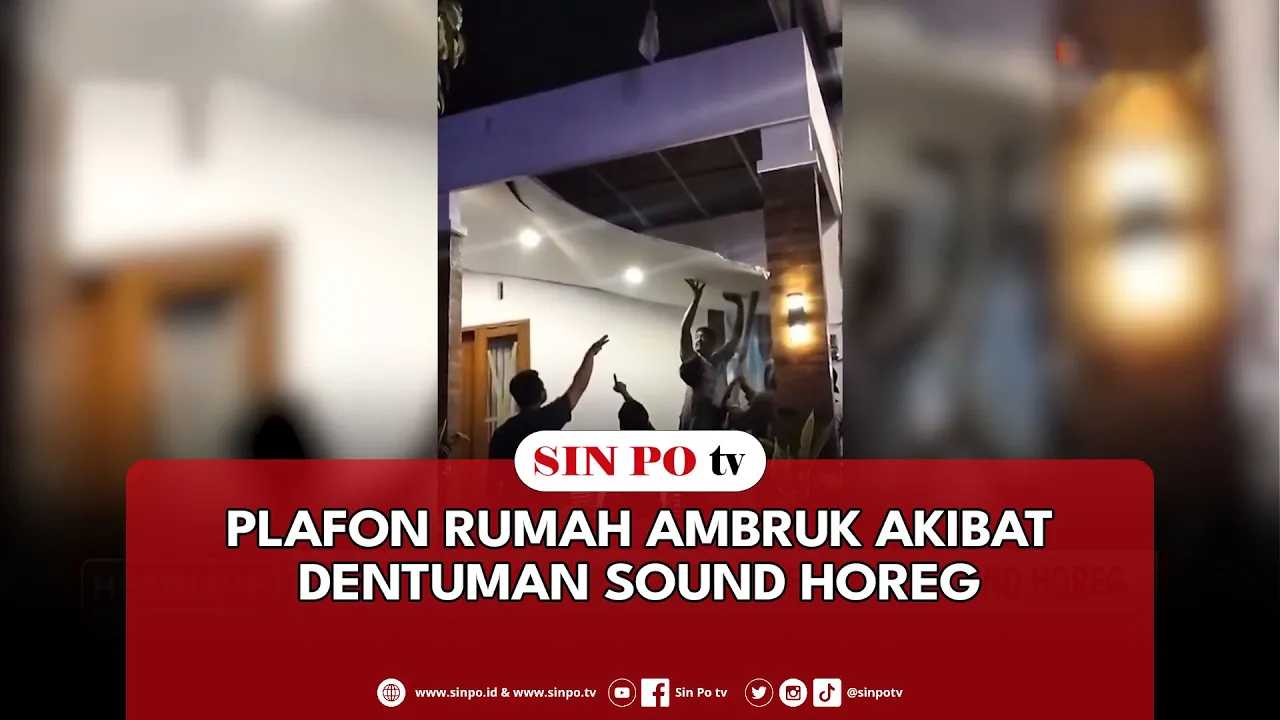 Plafon Rumah Ambruk Akibat Dentuman Sound Horeg