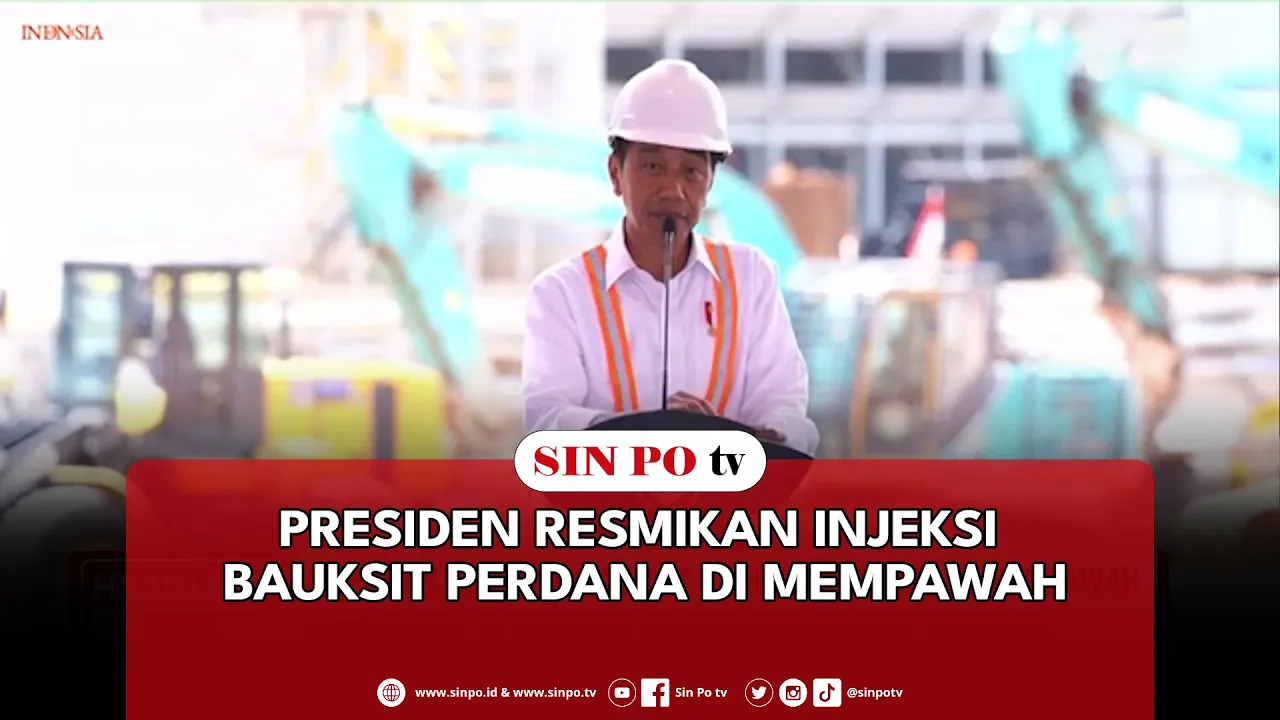 Presiden Resmikan Injeksi Bauksit Perdana Di Mempawah