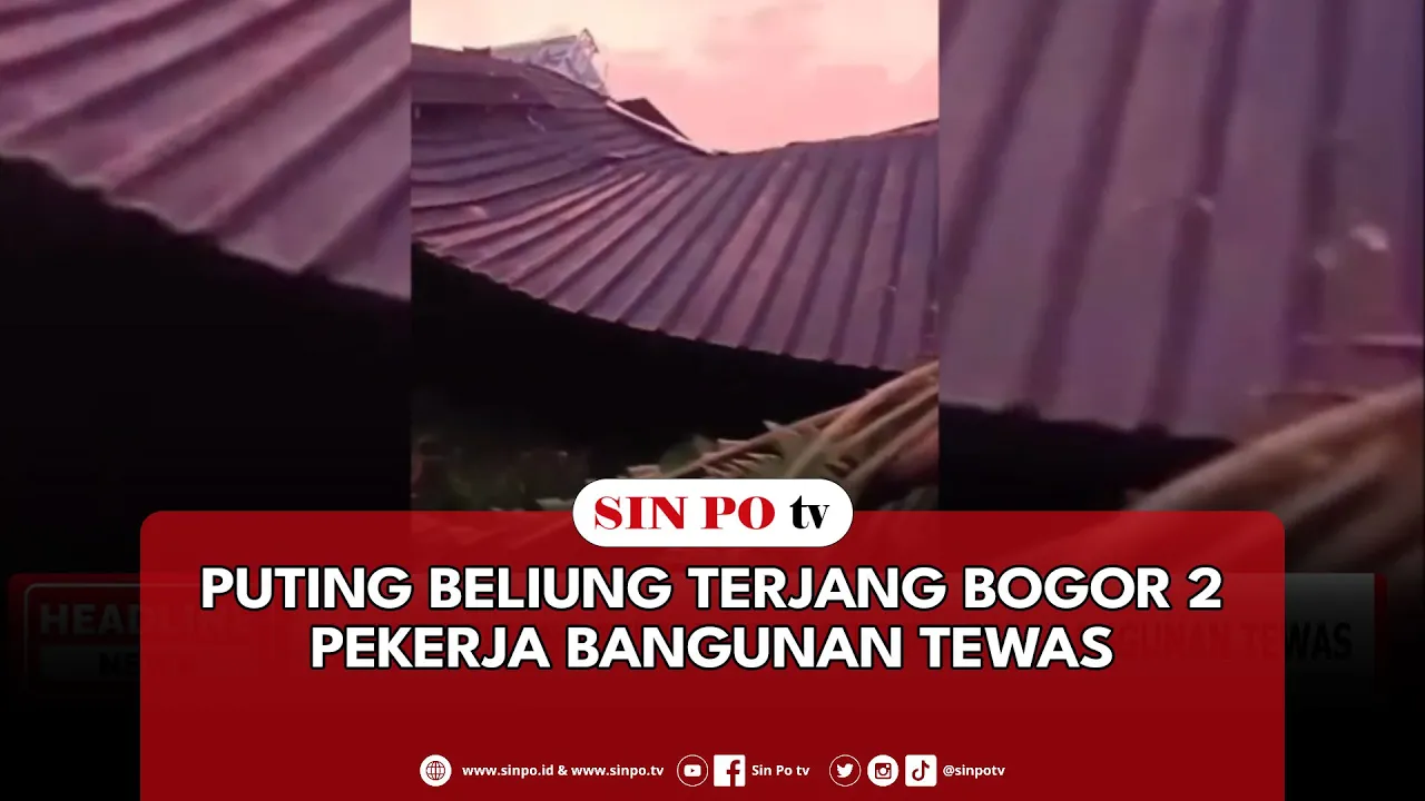 Puting Beliung Terjang Bogor 2 Pekerja Bangunan Tewas