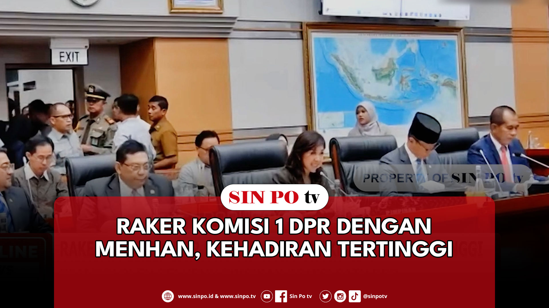 Raker Komisi 1 DPR Dengan Menhan, Kehadiran Tertinggi