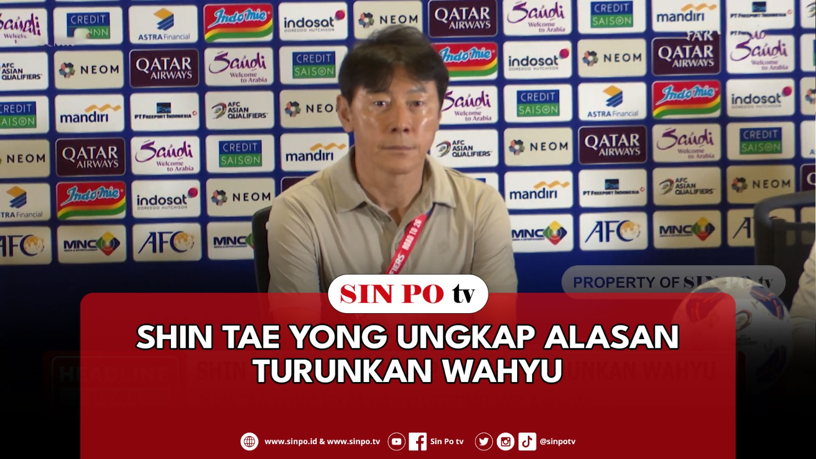 Shin Tae Yong Ungkap Alasan Turunkan Wahyu