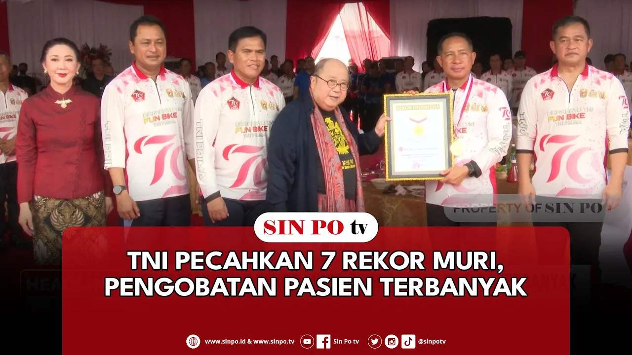 TNI Pecahkan 7 Rekor MURI, Pengobatan Pasien Terbanyak