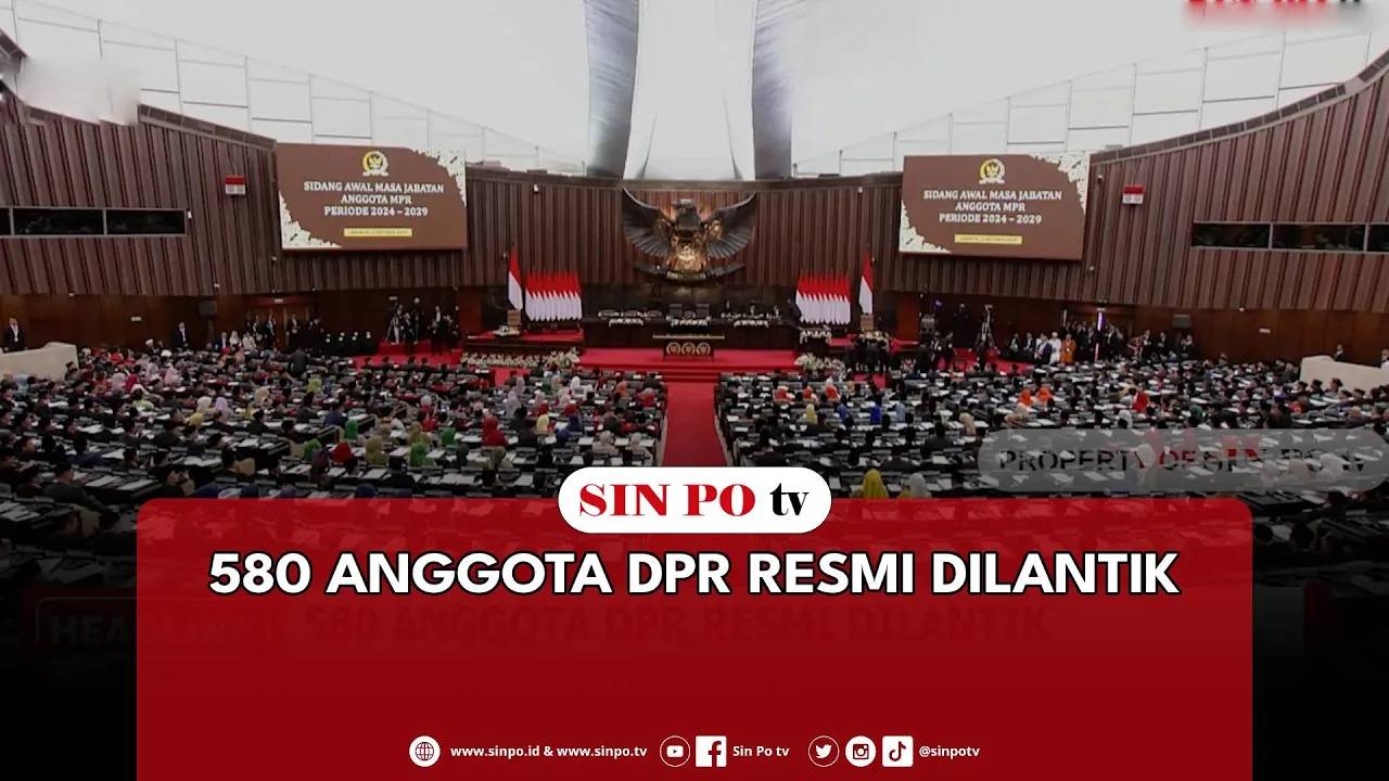 580 Anggota DPR Resmi Dilantik