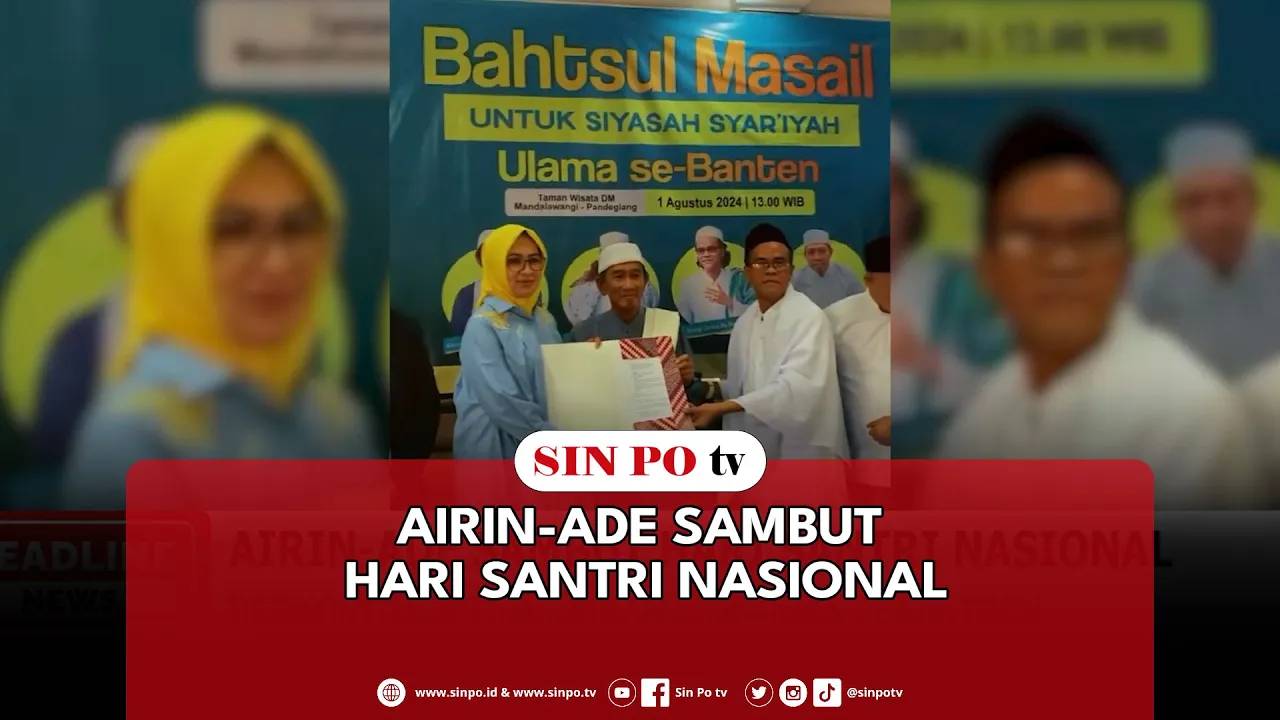 Airin-Ade Sambut Hari Santri Nasional