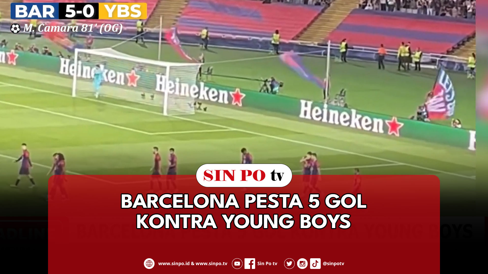 Barcelona Pesta 5 Gol Kontra Young Boys