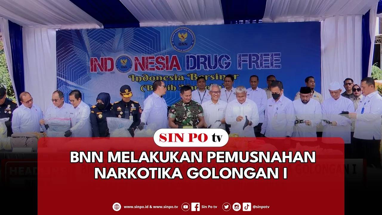 BNN Melakukan Pemusnahan Narkotika Golongan I