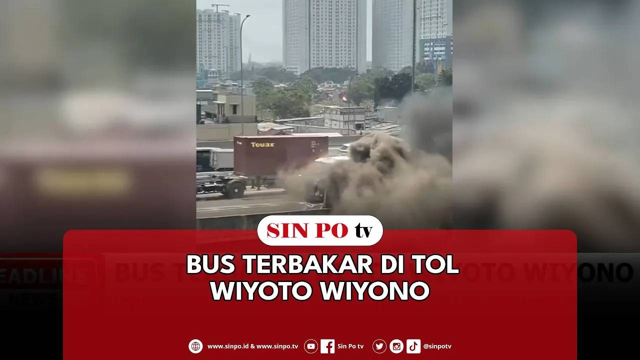 Bus Terbakar Di Tol Wiyoto Wiyono