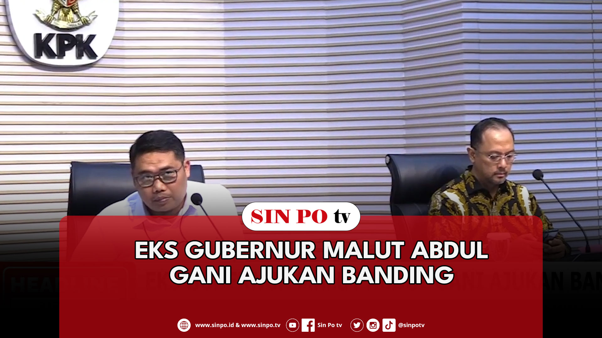 Eks Gubernur Malut Abdul Gani Ajukan Banding