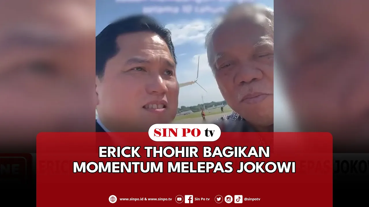 Erick Thohir Bagikan Momentum Melepas Jokowi