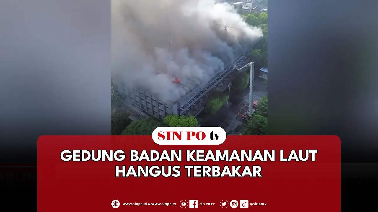 Gedung Badan Keamanan Laut  Hangus Terbakar