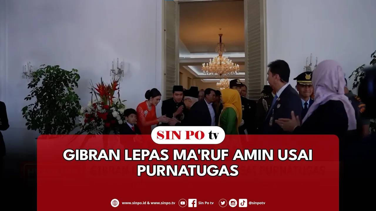 Gibran Lepas Ma'ruf Amin Usai Purnatugas