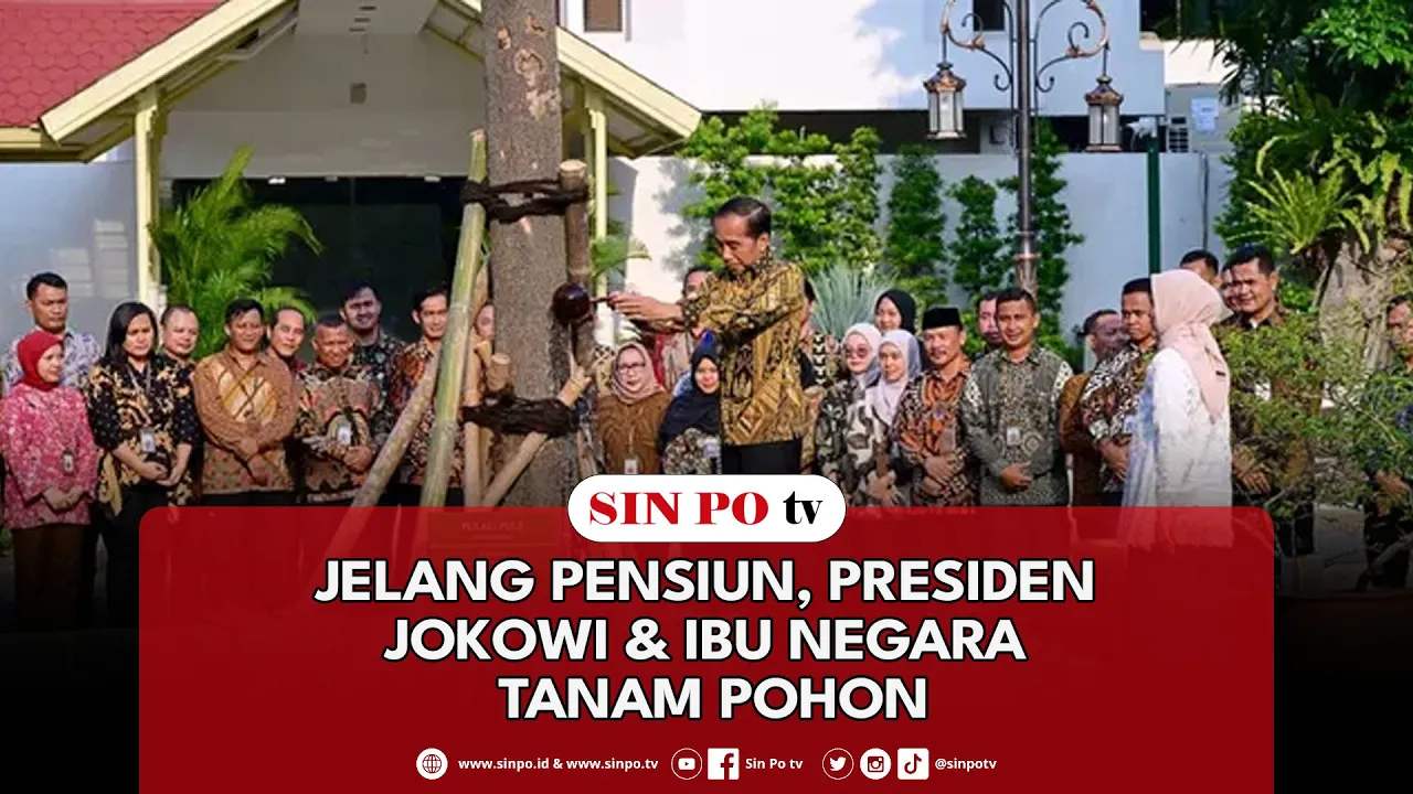 Jelang Pensiun, Presiden Jokowi & Ibu Negara Tanam Pohon