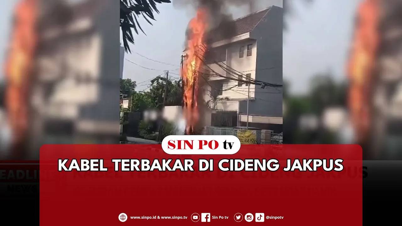 Kabel Terbakar Di Cideng Jakpus