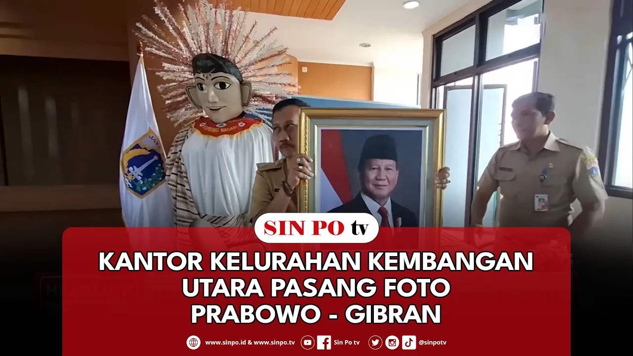 Kantor Kelurahan Kembangan Utara Pasang Foto Prabowo - Gibran