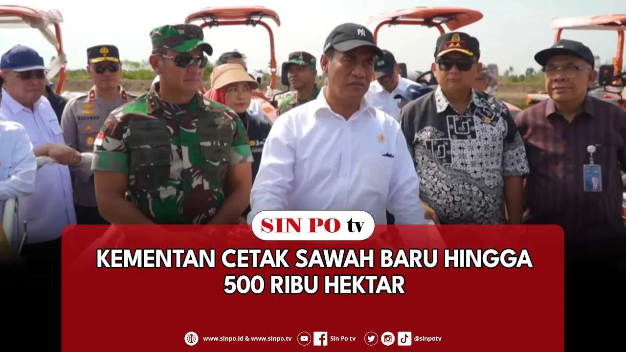 Kementan Cetak Sawah Baru Hingga 500 Ribu Hektar