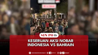 Keseruan Aksi Nobar Indonesia VS Bahrain