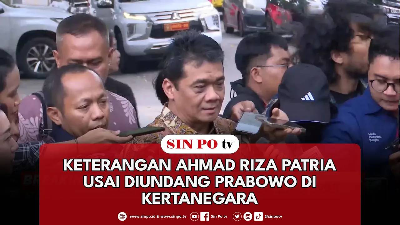 Keterangan Ahmad Riza Patria Usai Diundang Prabowo Di Kertanegara