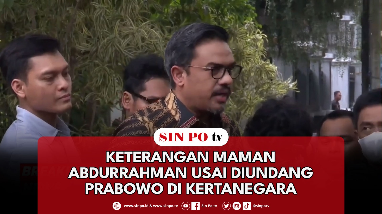 Keterangan Maman Abdurrahman Usai Diundang Prabowo Di Kertanegara