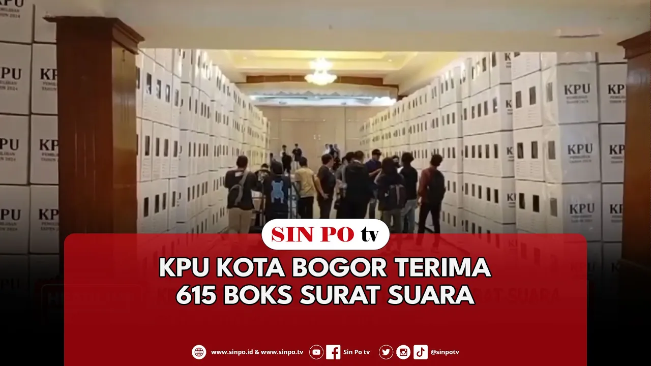 KPU Kota Bogor Terima 615 Boks Surat Suara