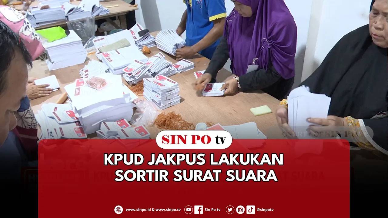 KPUD Jakpus Lakukan Sortir Surat Suara