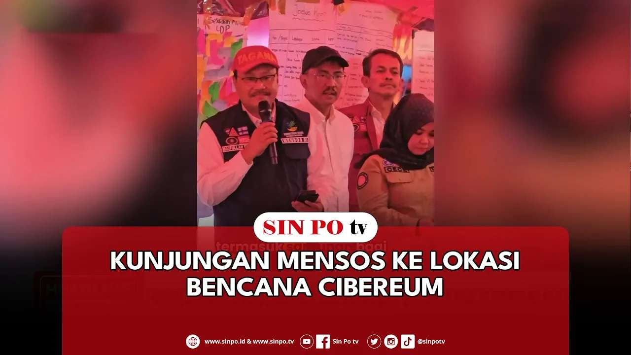 Kunjungan Mensos Ke Lokasi Bencana Cibereum