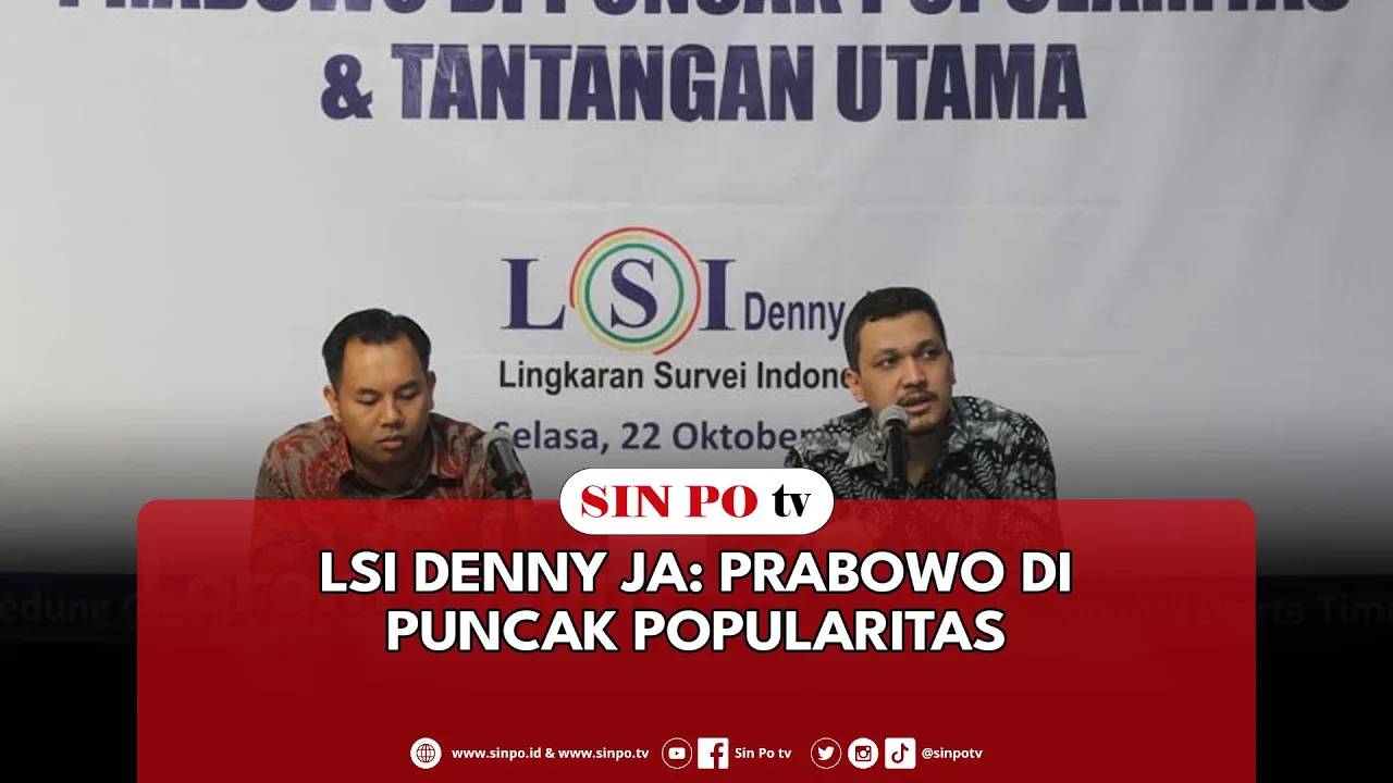 LSI Denny JA: Prabowo Di Puncak Popularitas