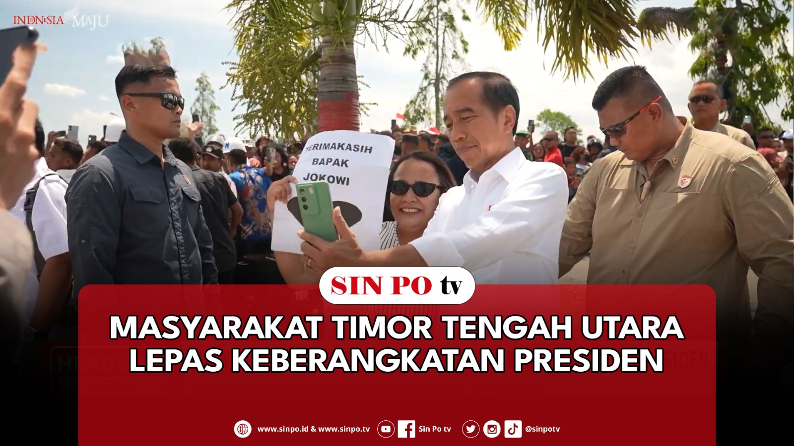 Masyarakat Timor Tengah Utara Lepas Keberangkatan Presiden