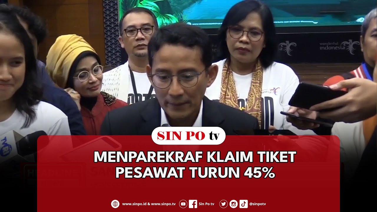 Menparekraf Klaim Tiket Pesawat Turun 45%