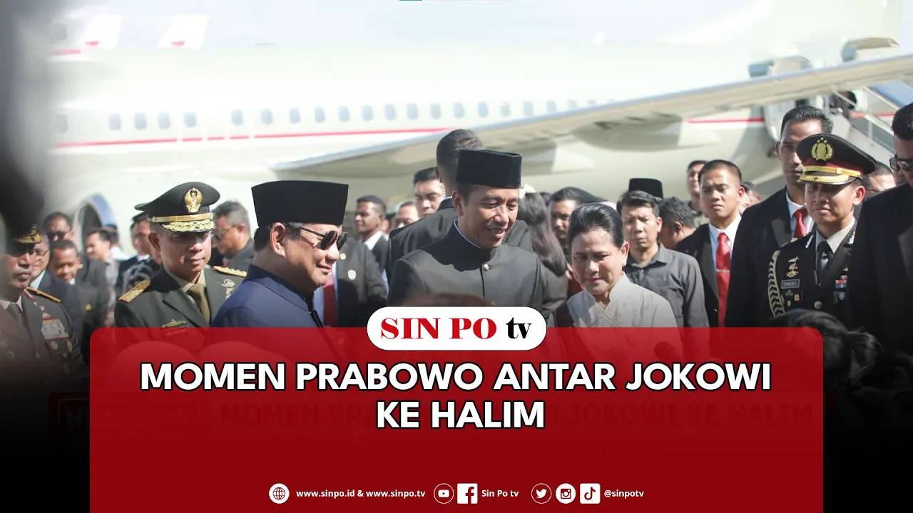 Momen Prabowo Antar Jokowi Ke Halim