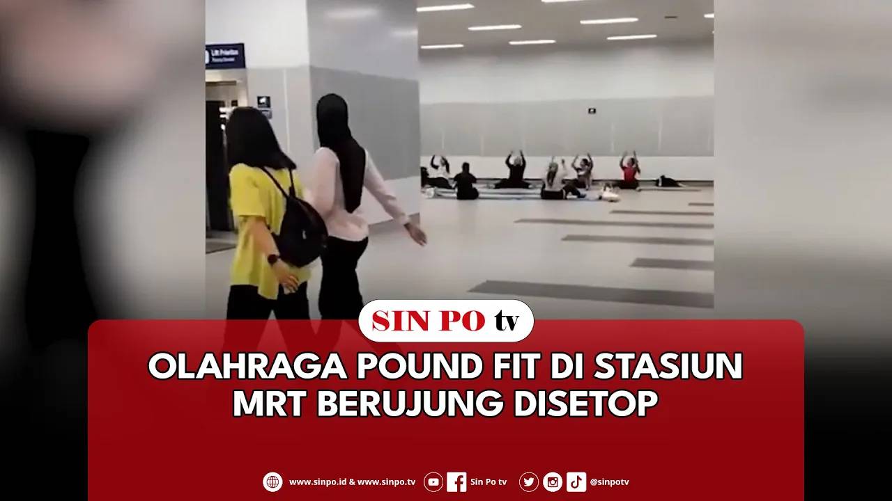 Olahraga Pound Fit Di Stasiun MRT Berujung Disetop