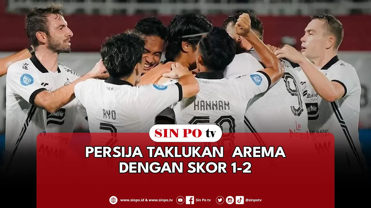 Persija Taklukan  Arema Dengan Skor 1-2