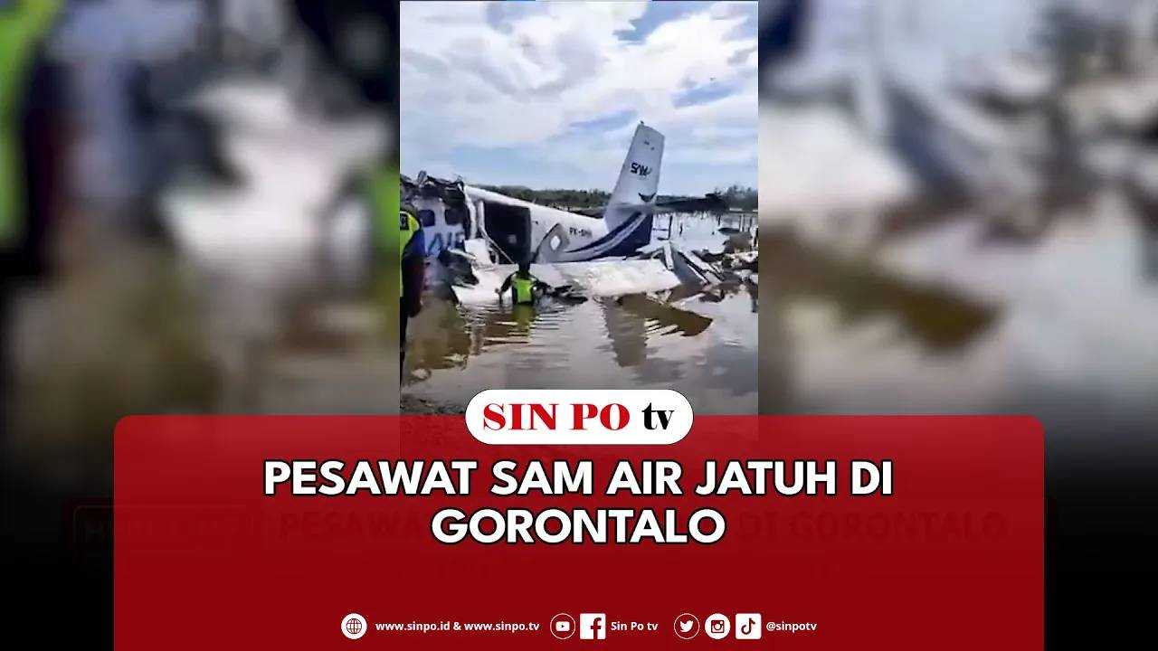 Pesawat SAM Air Jatuh Di Gorontalo