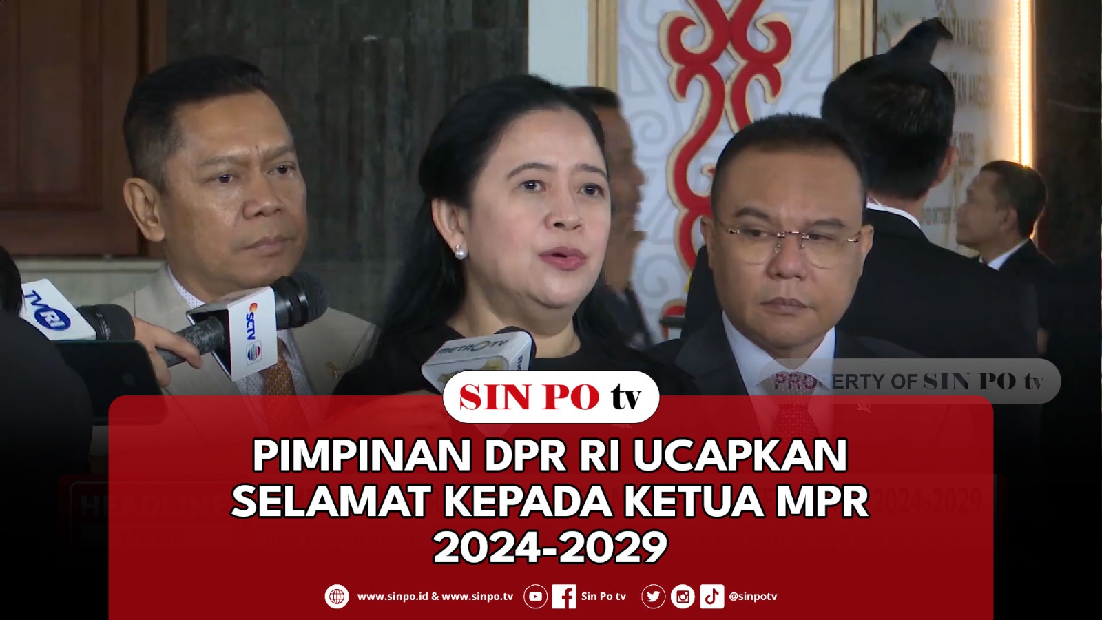 Pimpinan DPR RI Ucapkan Selamat Kepada Ketua MPR 2024-2029