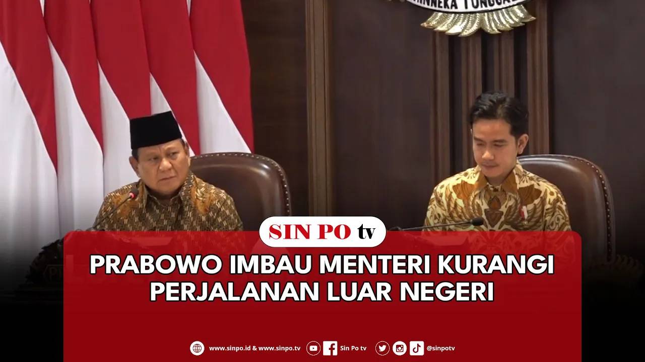 Prabowo Imbau Menteri Kurangi Perjalanan Luar Negeri